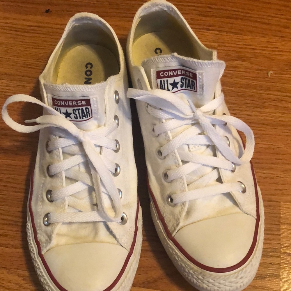 White w/ red converse